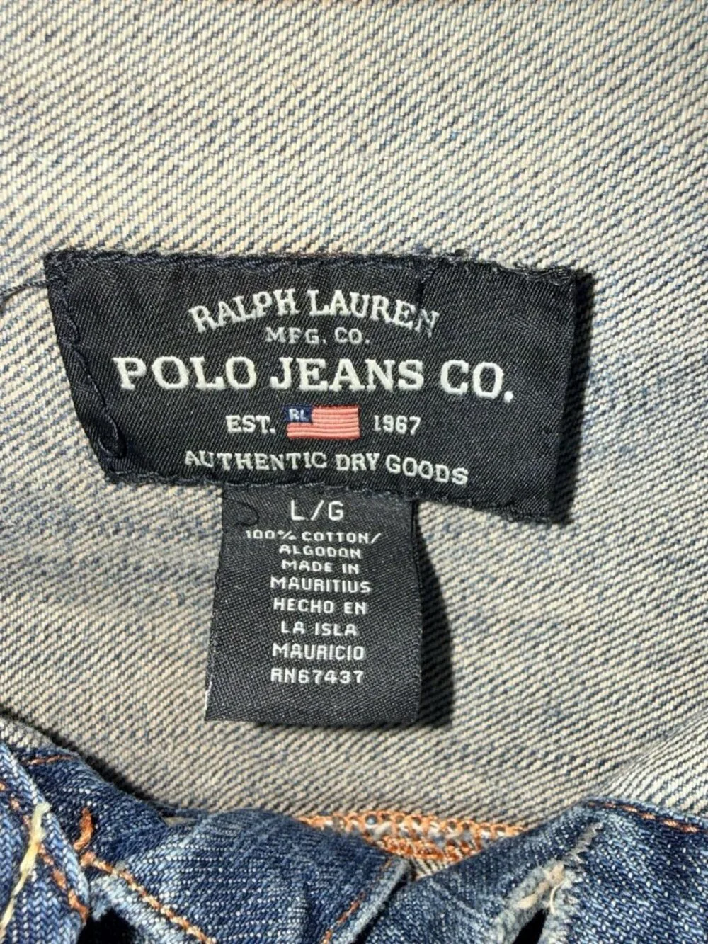 Vintage Polo Jeans Ralph Lauren Jean Denim Trucker Jacket